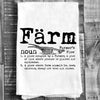 Cotton Tea Towel - "Farm" Ferndale California